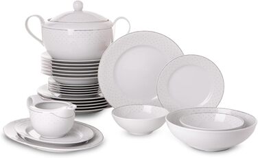 Набор посуды konsimo Combi на 6 персон Набор тарелок AMELIA Modern 18 предметов Столовый сервиз - Сервиз и посуда - Комбинированный сервиз 6 персон - Сервиз для семьи - Посуда (Carmen, 25 шт.)