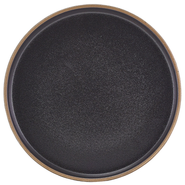 Тарілка презентаційна 25*2.5 см із низьким вертикальним бортом, Kava Black Stoneware Raw Wall, GenWare