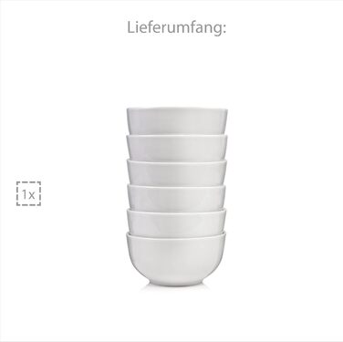 Столовий сервіз, білий, порцеляна, піала 6 шт. Sänger New Port