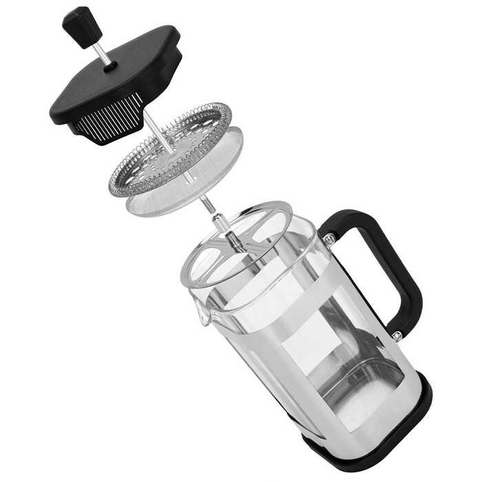 Заварочный чайник Fissman с поршнем 1000 мл стеклянная колба (9134)