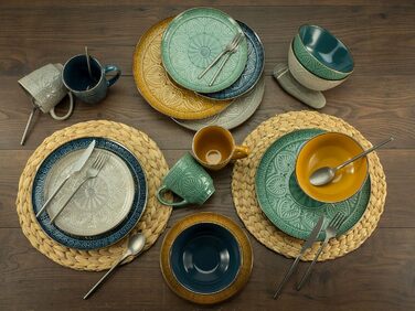 Набір посуду на 4 персони, 16 предметів, різнокольоровий Samarkand Creatable