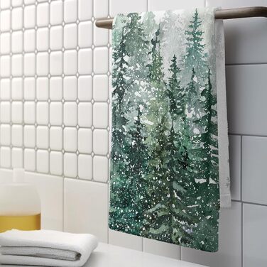 Різдвяні кухонні рушники Kwlegh, рушник для рук, різдвяна ялинка, цукерка-тростина, сніжинка, рушник для пальців, набір з 2 шт. , милий чоловічий банний рушник, високопоглинаючі рушники, 36 x (зимовий колір)