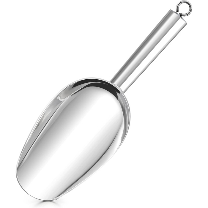 Ложка для морозива Herogo, ложка для харчових цукерок з нержавіючої сталі 680 мл, велика металева ложка для борошна для домашніх тварин, кава, цукерки, міцна та світловідбиваюча, можна мити в посудомийній машині 24 унції (680 мл)