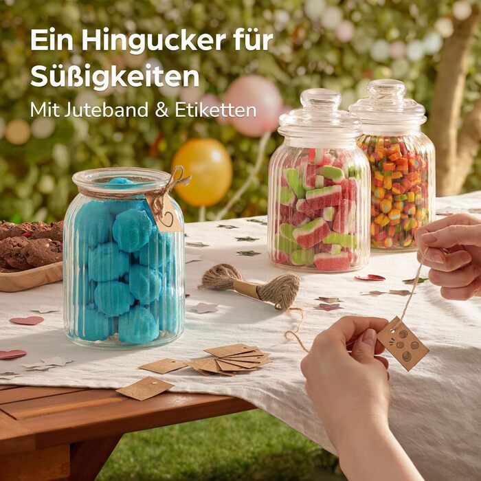 Банка для конфет с крышкой 1 л Praknu