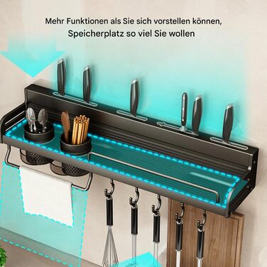 Настінний органайзер для кухонного приладдя 40 см Foway