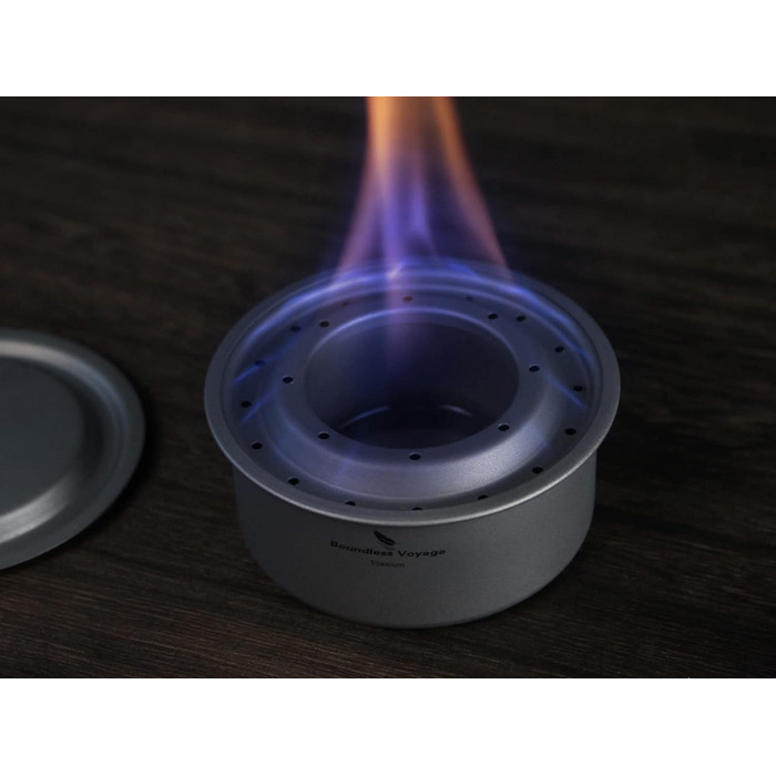 Титановая спиртоварка для походов с крышкой iBasingo