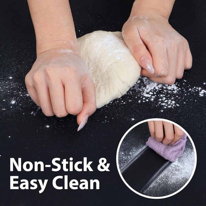 Антипригарний килимок для випічки 60 x 40 см чорний SUPER KITCHEN