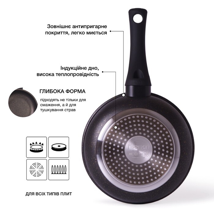 Сковорода глубокая Fissman GRACE 28x7,5 см (5019)