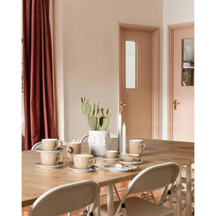 Кавовий сервіз на 6 персон, 18 предметів, бежевий Liberty Pure Colors Seltmann Weiden