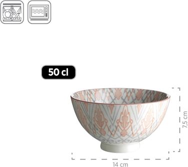 Набір для перекусів Mser, порцеляновий NANTES, рожевий / сірий (набір для сніданку)