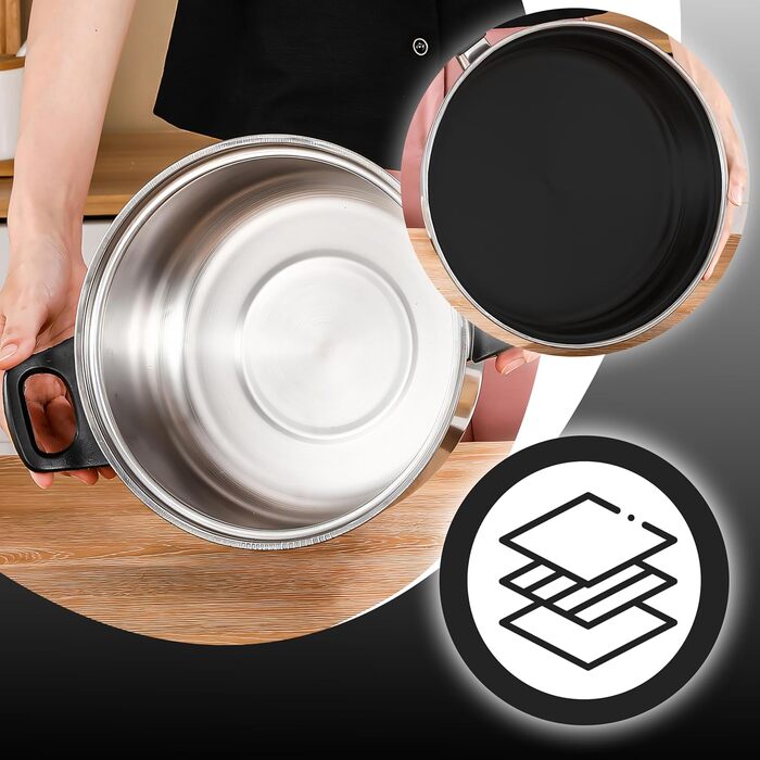 Набір кухонного посуду з нержавіючої сталі, 12 предметів Retoo