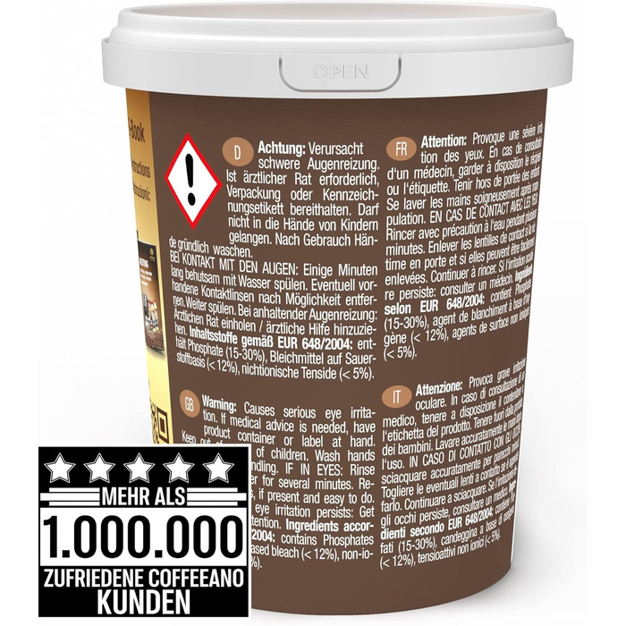 Таблеток для чищення кавомашин 250 табл Coffeeano