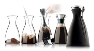 Кавовий глечик в неопреновому чохлі 1 л світло-сірий Cafe Solo Eva Solo