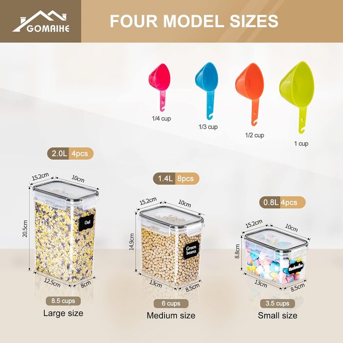 Набір ємностей для зберігання 16 предметів GoMaihe