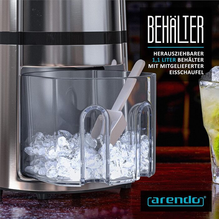 Ручний льодоподрібнювач з нержавіючої сталі 1,1 л Arendo