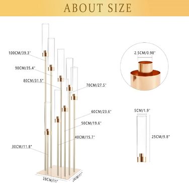 Високі підлогові свічники, 8-ручний 114 см LoveCat