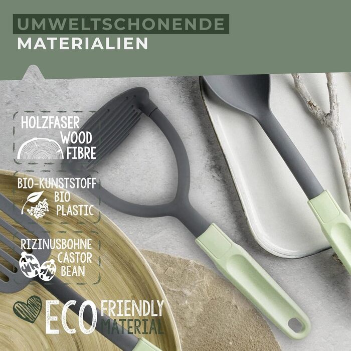 Товкачка для картоплі, сіро-зелена Ecolution Fackelmann