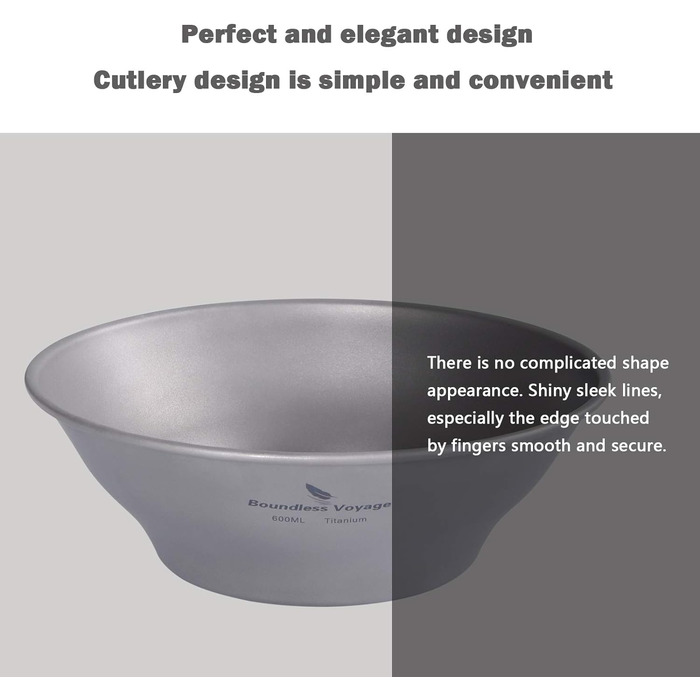 Мл Титановые миски Тарелка Сверхлегкая одностенная чаша Тарелка Наружная посуда для кемпинга Кухонная утварь с сумкой для переноски Ti1107T (Ti1106T-600 мл Миска), 800
