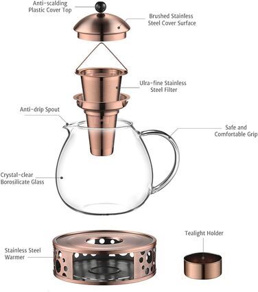 Бронзовий чайник об'ємом 1500 мл Glastal