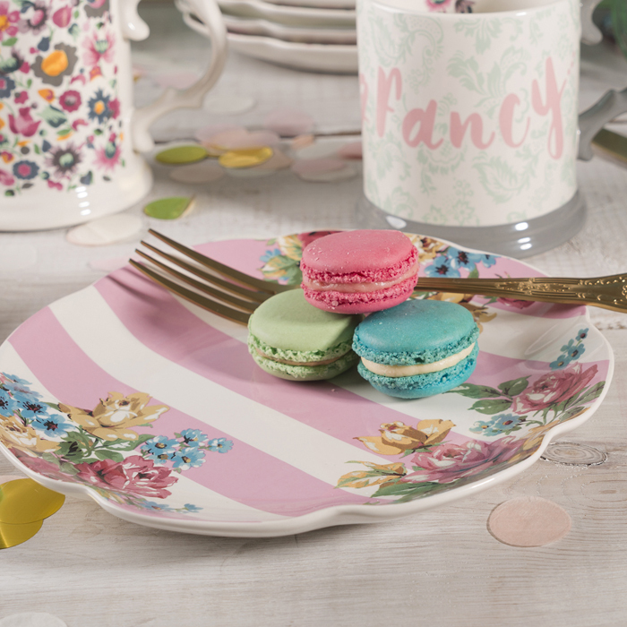 Тарілка десертна CreativeTops BLOOMING FANCY Stripe, кераміка, діам. 20,5 см