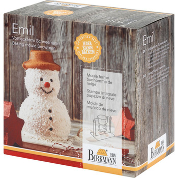 Форма для випічки у вигляді сніговика Еміля двостороння, 17 х 10 х 17,2 см, RBV Birkmann