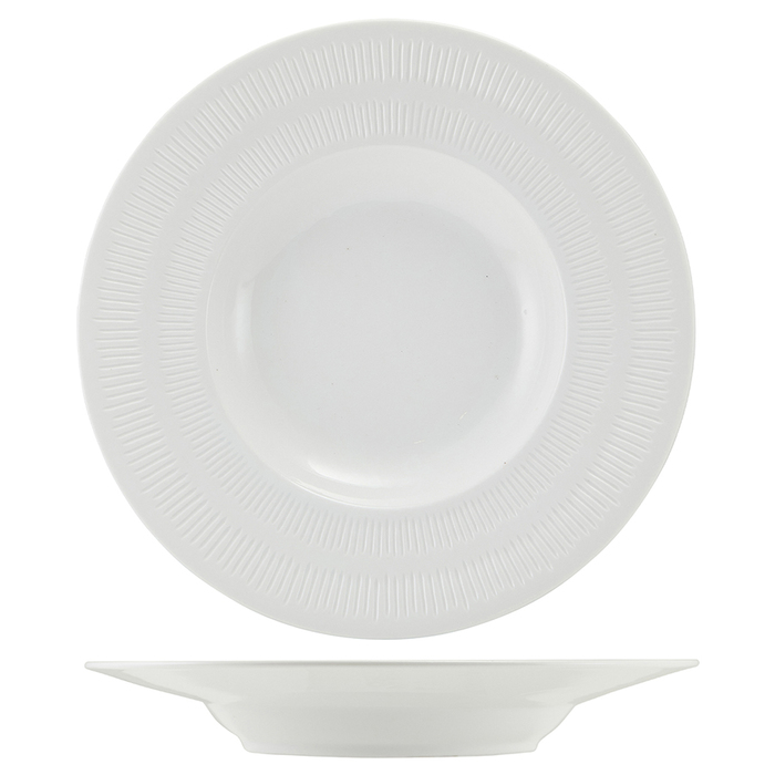 Тарелка для пасты 24 см, Incise Porcelain Solara, GenWare