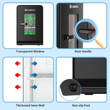 Мини-холодильник 15 л черный Cumeod