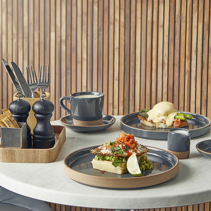 Мельница для соли и перца, 13 см, черное дерево с текстурой, GenWare