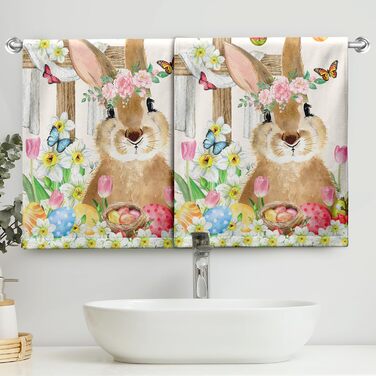 Різдвяні кухонні рушники Kwlegh, рушник для рук, різдвяна ялинка, цукерка-тростина, сніжинка, рушник для пальців, набір з 2 шт. , милий чоловічий банний рушник, високопоглинаючі рушники, 36 x (великодній)