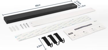 Магнітний тримач для ножів з 3 гачками 40 см Dmore