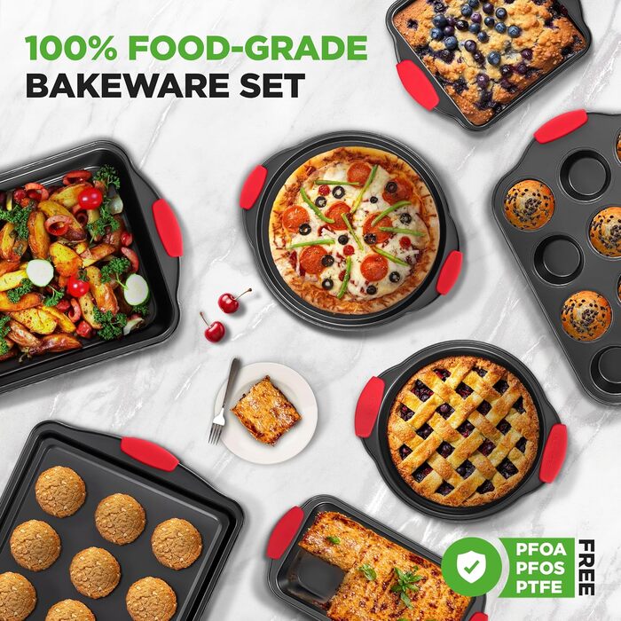 Набор форм для выпечки из 8 предметов, с антипригарным покрытием Nutrichef