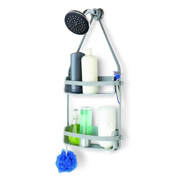 Полиці для ванної 31,8x64,8x9,5 см сірі Flex Duschablage Umbra