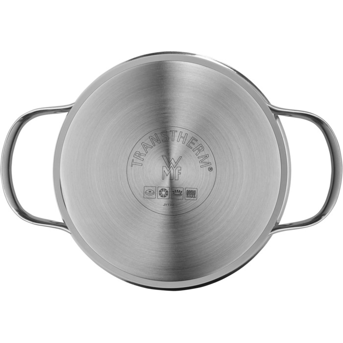 Набір індукційних каструль WMF Aparto Advantage Pot Set зі скляною кришкою, полірована нержавіюча сталь Cromargan, без покриття, можна мити в посудомийній машині (набір каструль) (16 см)