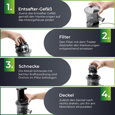 Соковижималка 150 Вт, чорна Slow Juicer Klamer