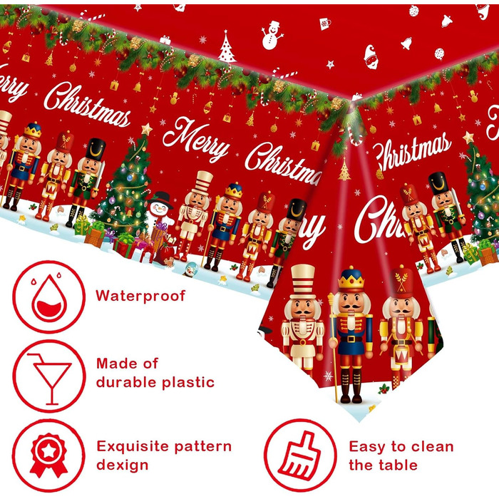 Різдвяні скатертини, одноразова 137 x 274 см POPOYU