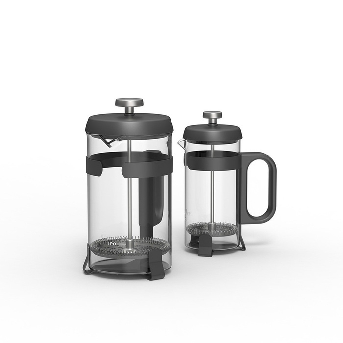 Френч-прес BergHOFF LEO, скляний у металевій підставці, 800 мл