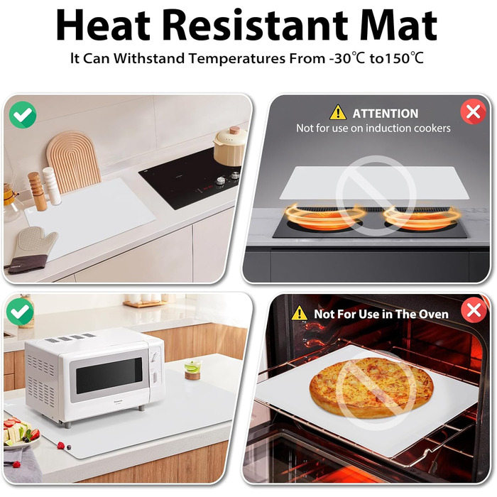 Антипригарний килимок для випічки 60 x 40 см прозорий SUPER KITCHEN