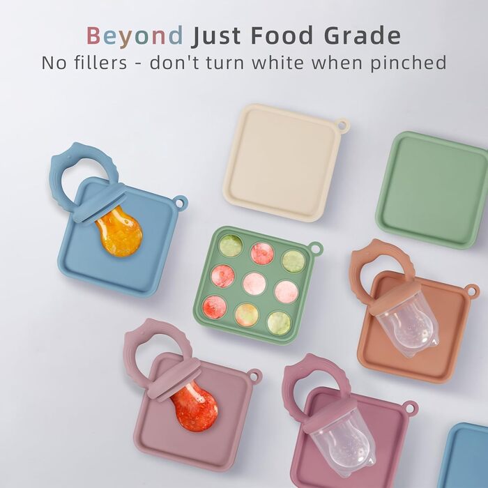 Дозатор дитячого харчування силіконовий на 9 порцій, рожевий ZUFIO