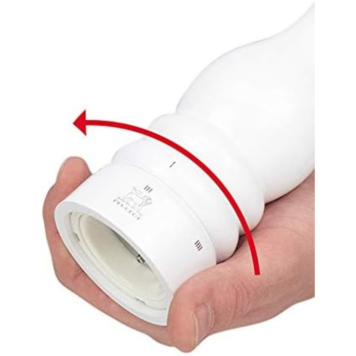 Ручне регулювання помелу u'Select, висота 12 см, дерево, коричневий, 23447 (соляний млин, білий лакований)