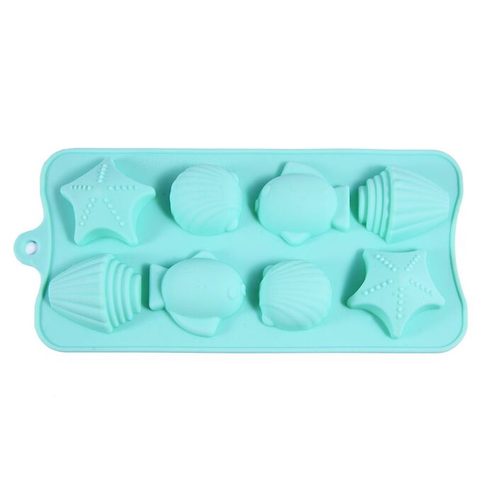 Форма для льоду і шоколаду Fissman 8 осередків Подарунок Моря 18x10x2 см (6550)