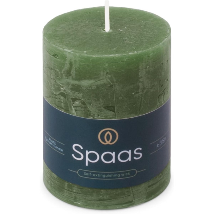Свічка, темно-зелена Spaas Rustic Pillar