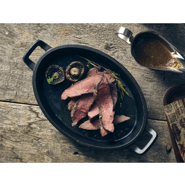 Страва овальна 820 мл, 24x17.3х3.4 см чавунна з двома ручками, GenWare