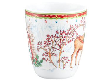 Різдвяний кухоль з ручкою 400 мл Лось з дитиною, порцеляна Seltmann Weiden