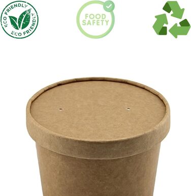 Набор бумажных стаканчиков для мороженого 100 шт. 500 мл Enpack