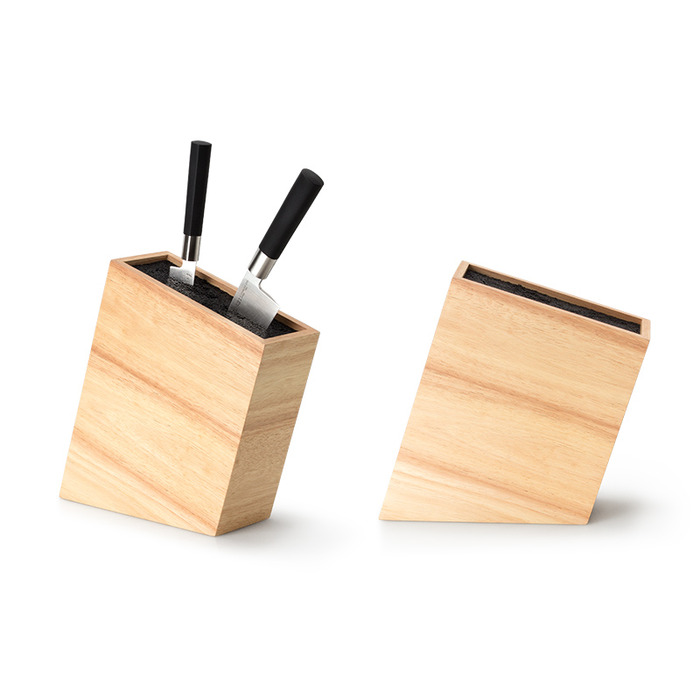 Підставка для ножів з каучукового дерева 22 x 9 x 22 см Continenta