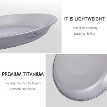 Безмежна подорож Набір мисок з титанової тарілки з сумкою-тоут Відкрита кемпінгова сковорода Обідній набір Мірний набір для їжі Фруктовий соус (каструля)