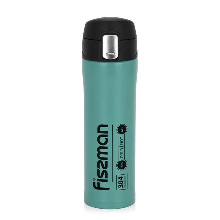 Термос-кухоль Fissman 450 мл синій нержавіюча сталь (9880)