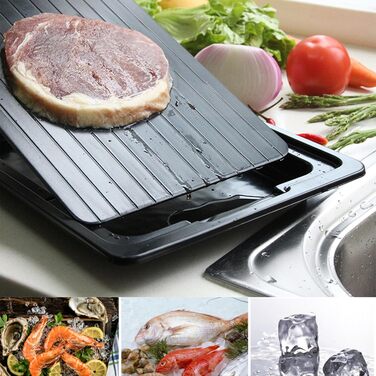 Дошка для розморожування 29,5 x 20,5 см з піддоном, чорний WDEC