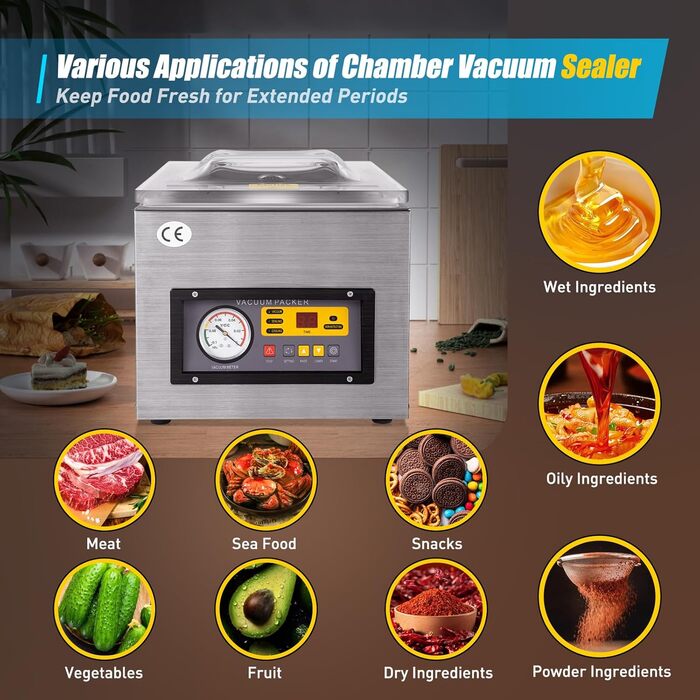 Вакуумный упаковщик из нержавеющей стали 120 Вт LOIRIIC