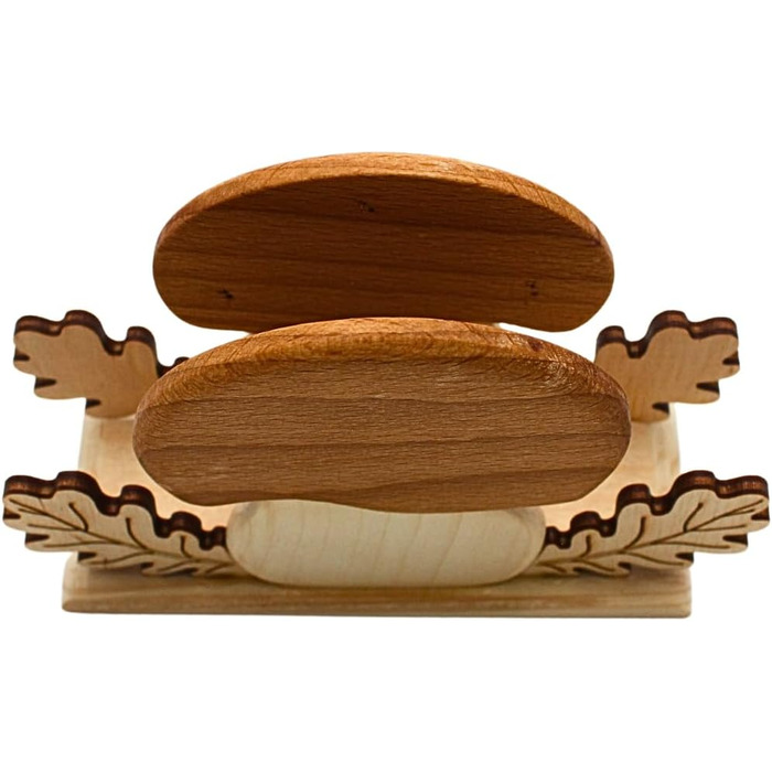 Деревянный держатель для салфеток 13 x 4 x 8 см Dekohelden24